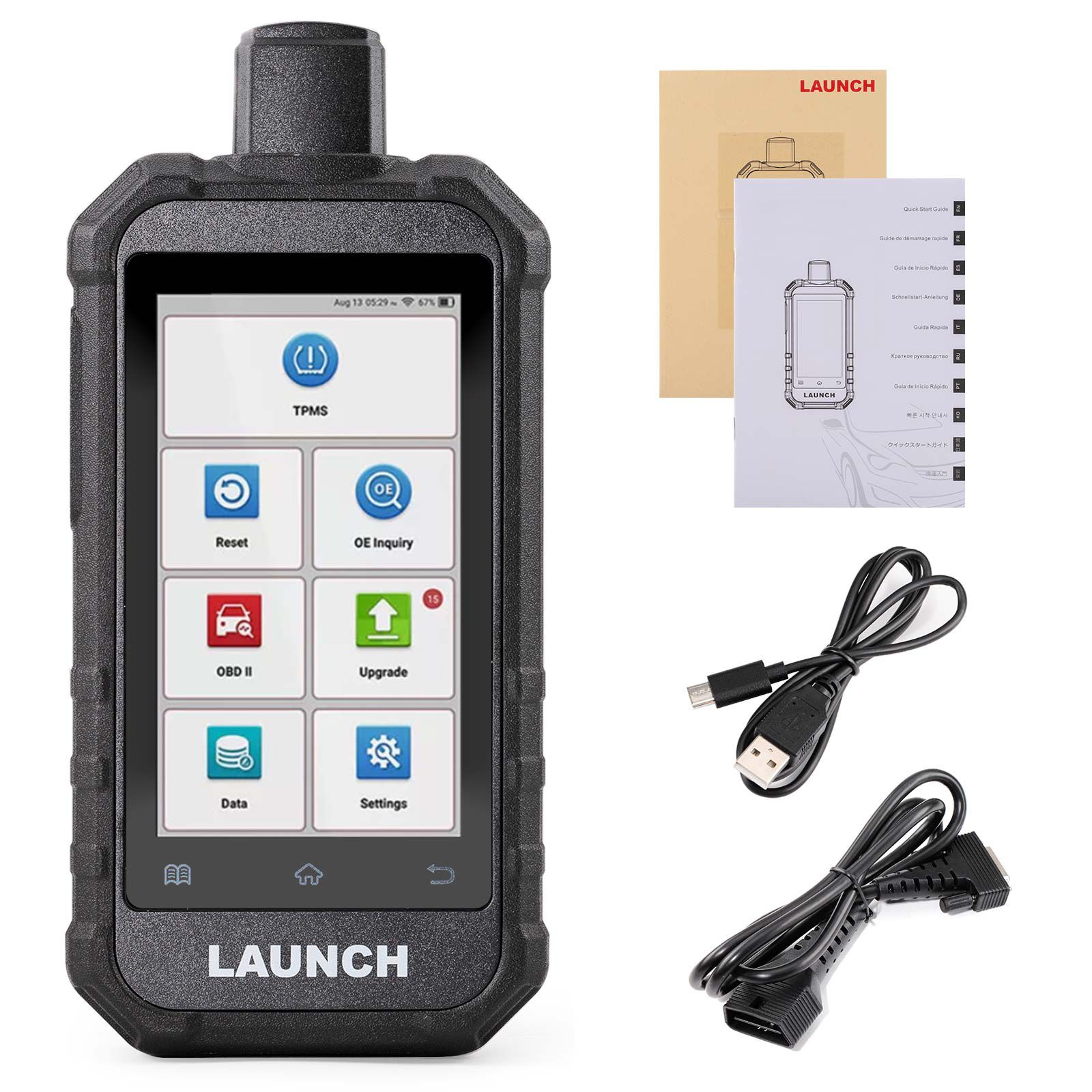 2025 LAUNCH Creader TPMS 5011 V2 TPMS Activation Diagnostic Tool WIFI Upgrade 12 Reset Functions Activate 315/433MHZ & 2.4Ghz Tire Pressure Sensors