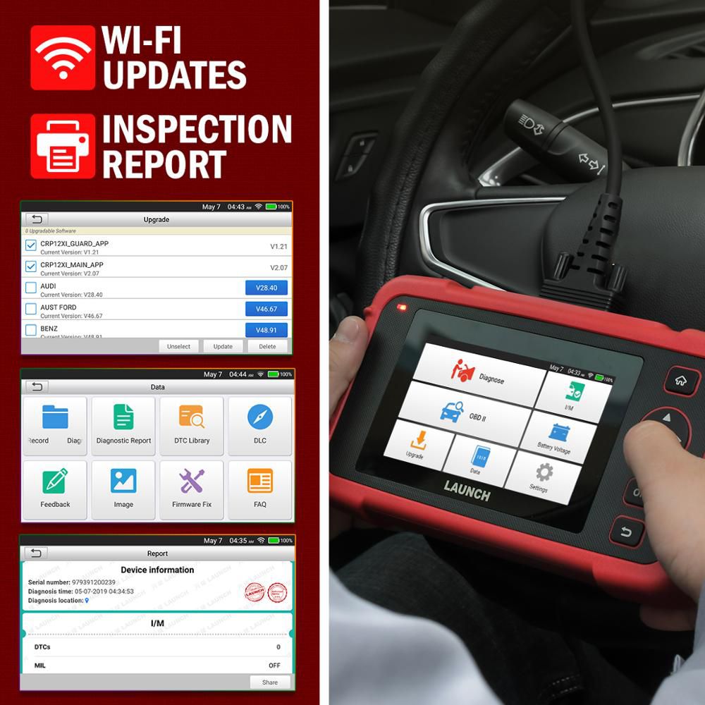  LAUNCH CRP123X OBD2 Code Reader for Engine Transmission ABS SRS Diagnostics with AutoVIN Service Lifetime Free Update Online