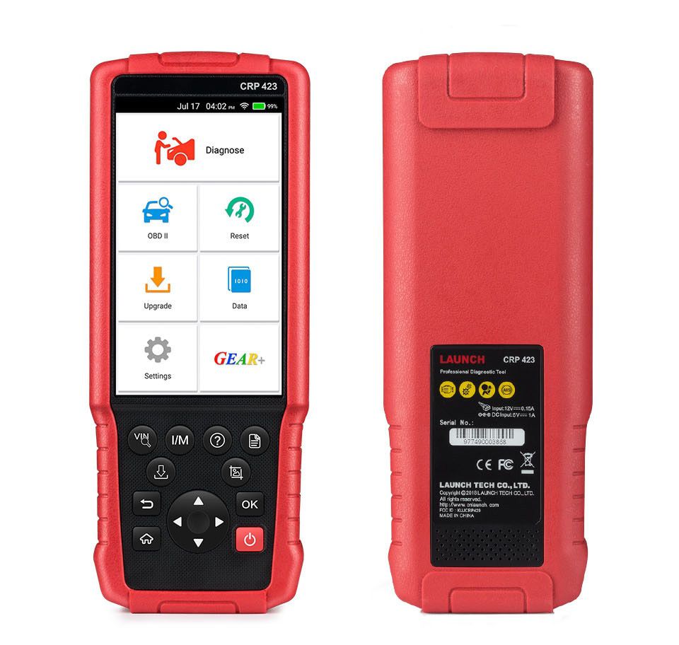 LAUNCH CRP423 Auto Diagnostic Tool OBD2 Code Reader Scanner Support ENG ABS SRS AT Test Update Version of CRP123