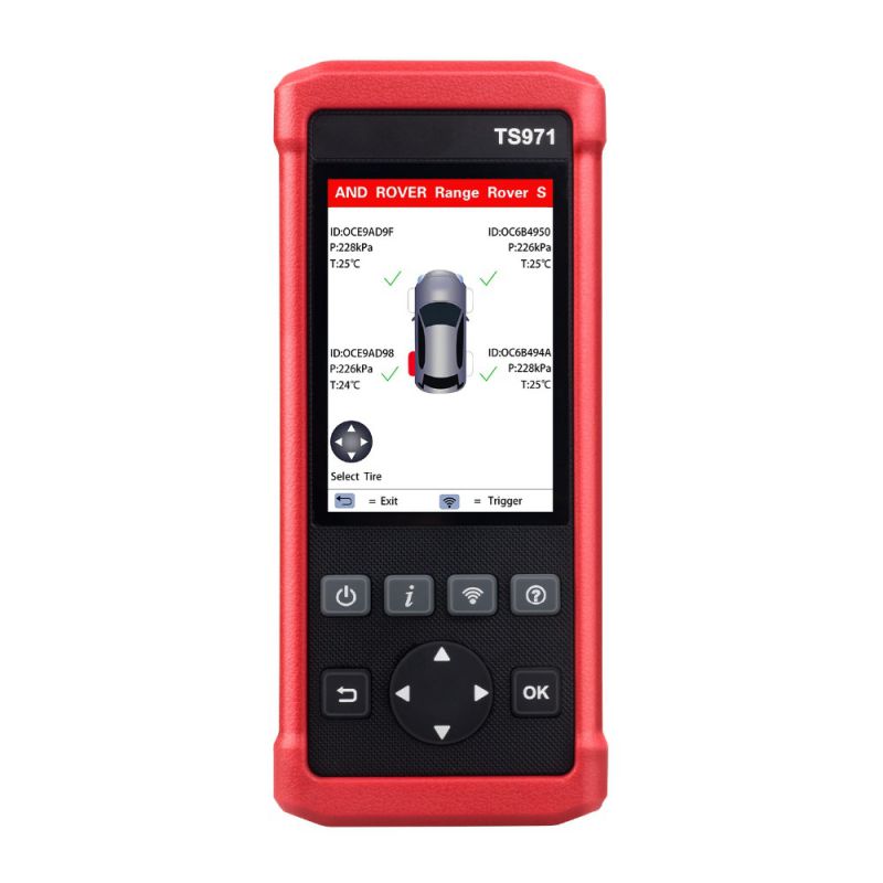 출시 TS971 TPMS Bluetooth 활성화 도구 무선 자동차 타이어 압력 센서 모니터링 433Mhz/315Mhz