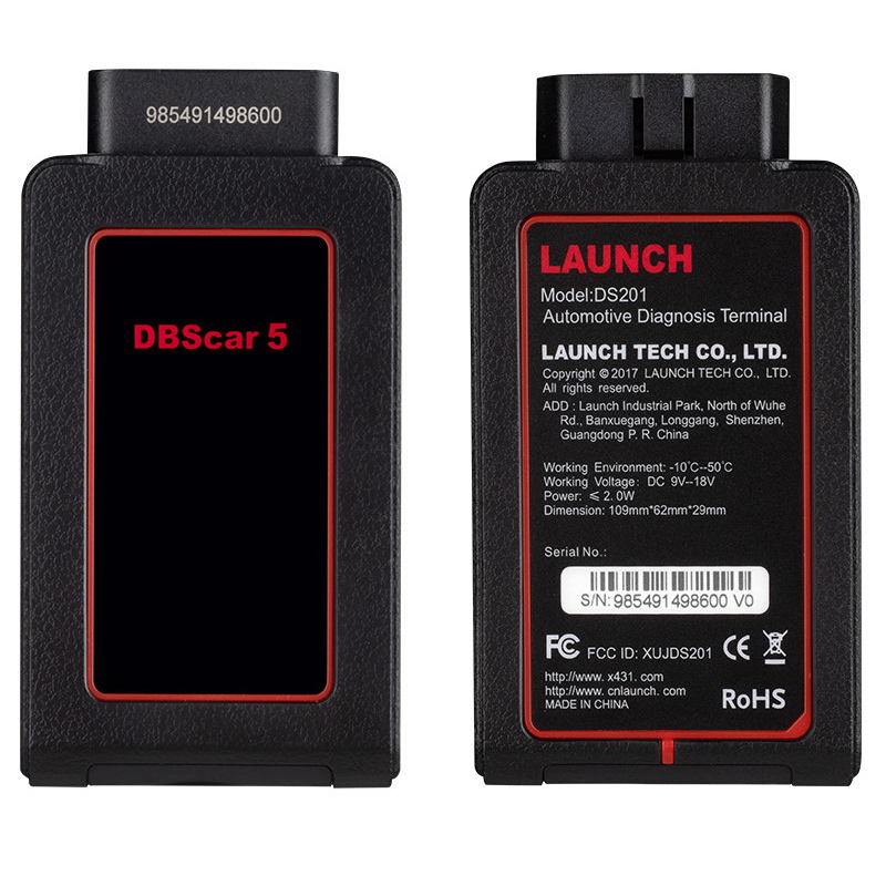 LAUNCH X431 DBCar5 커넥터 DBCar5 X431 V LAUNCH DBCar 5 어댑터와 함께 전체 시스템 OBD2 스캐너 사용