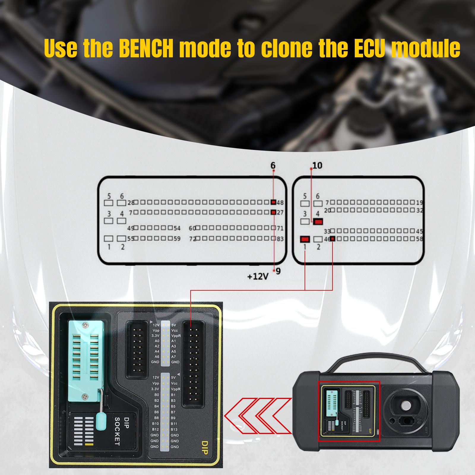 Arrancar todos los adaptadores x431 mcu3 para X - Prog3 giii Mercedes - Benz con pérdida de todas las llaves y lectura de TCU en ECU