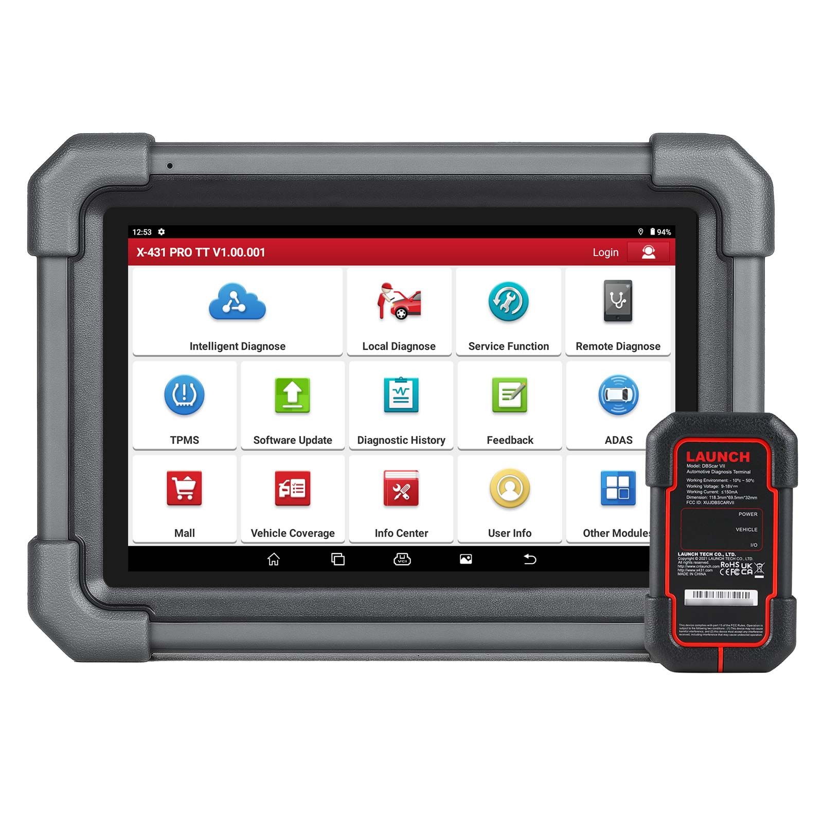  2025 LAUNCH X431 PRO TT Bidirectional Scan Tool with DBSCar VII Connector 37+ Reset ECU Online Coding CANFD Key IMMO