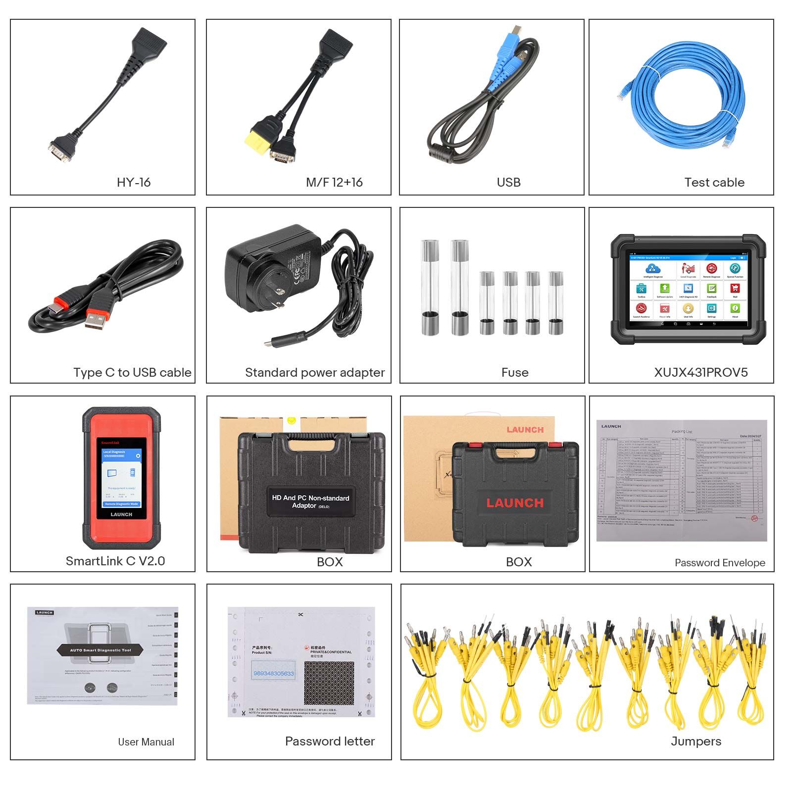 2026 LAUNCH X431 PRO3S+ SmartLink HD for 12V&24V Diesel&Gasoline Support Bi-Directional Scan Tool, ECU Coding, Support CANFD &DOIP, J2534 Programming