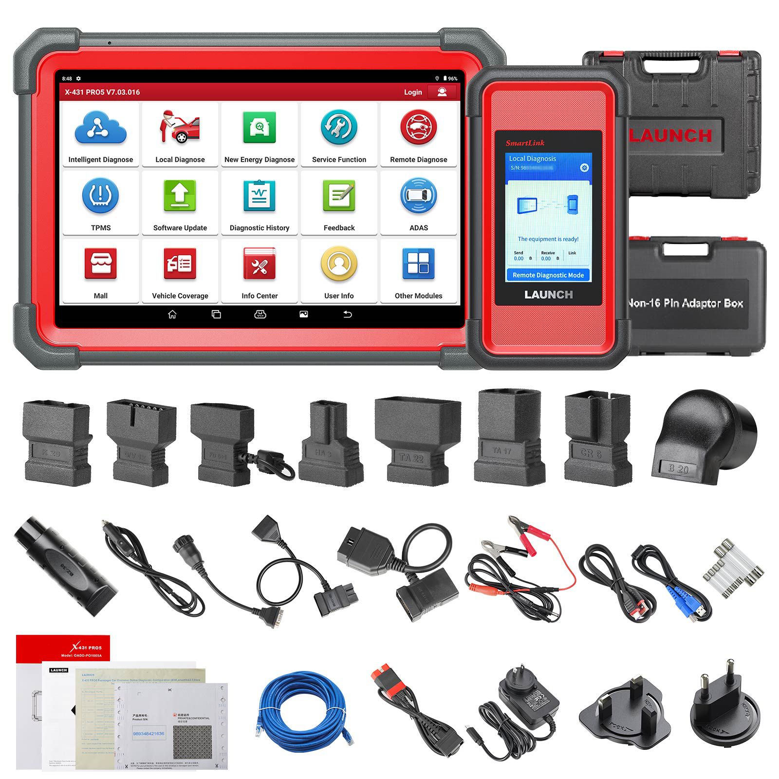 2023 Newest Launch X431 PRO5 PRO 5 Car Diagnostic Tool Full System Intelligent Scanner Support Online Programming for Mercedes and BMW