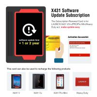 Launch X431 Subscription Renewal Card 1-2 Year 12V 24V Gasoline Diesel Renewal Update Pin Card Support X431 V /V+/PRO3S+/PROS V/PAD V/HD III,ect