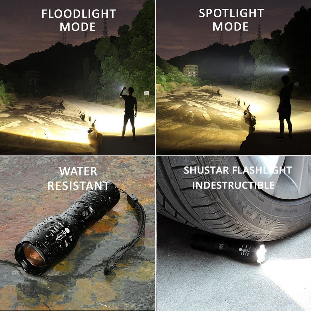 Linterna LED xt6 linterna Torch 1000 liuming campamento al aire libre potente linterna LED impermeable