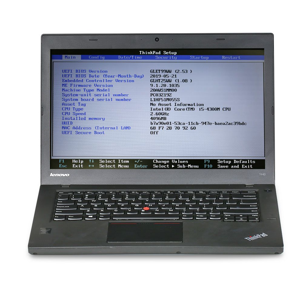 Lenovo t440 computadora portátil i5 CPU 4GB de memoria WiFi 2.60ghz de segunda mano