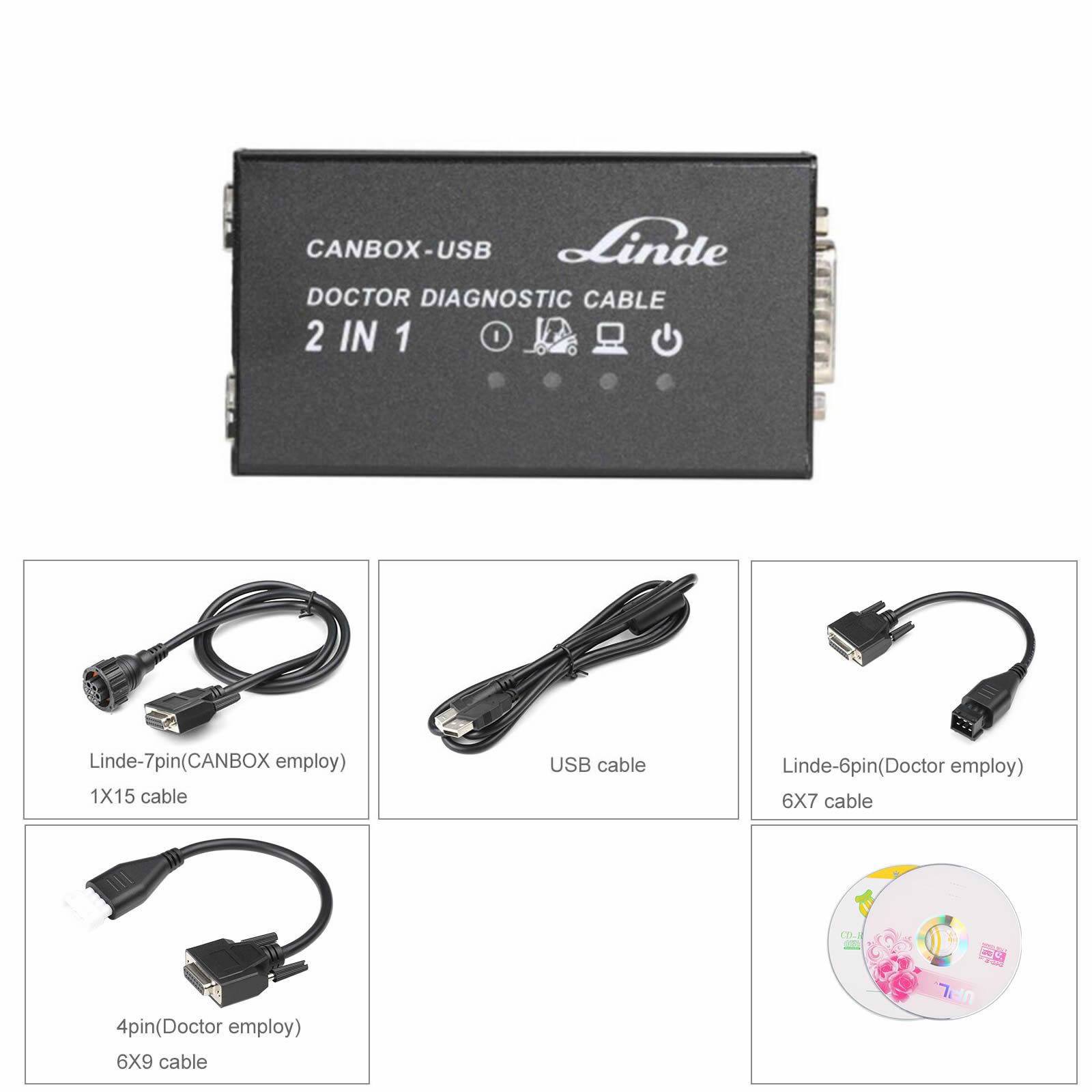 Exclusive Sales Linde Canbox and Doctor Diagnostic Cable 2 in 1 2016 Version