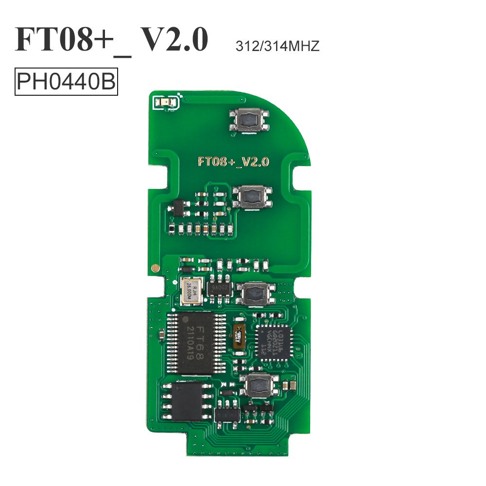 Lonsdor FT08 PH0440B FT08-H0440C 312/314Mhz 도요타 스마트 키 PCB 주파수 전환 가능한 업데이트