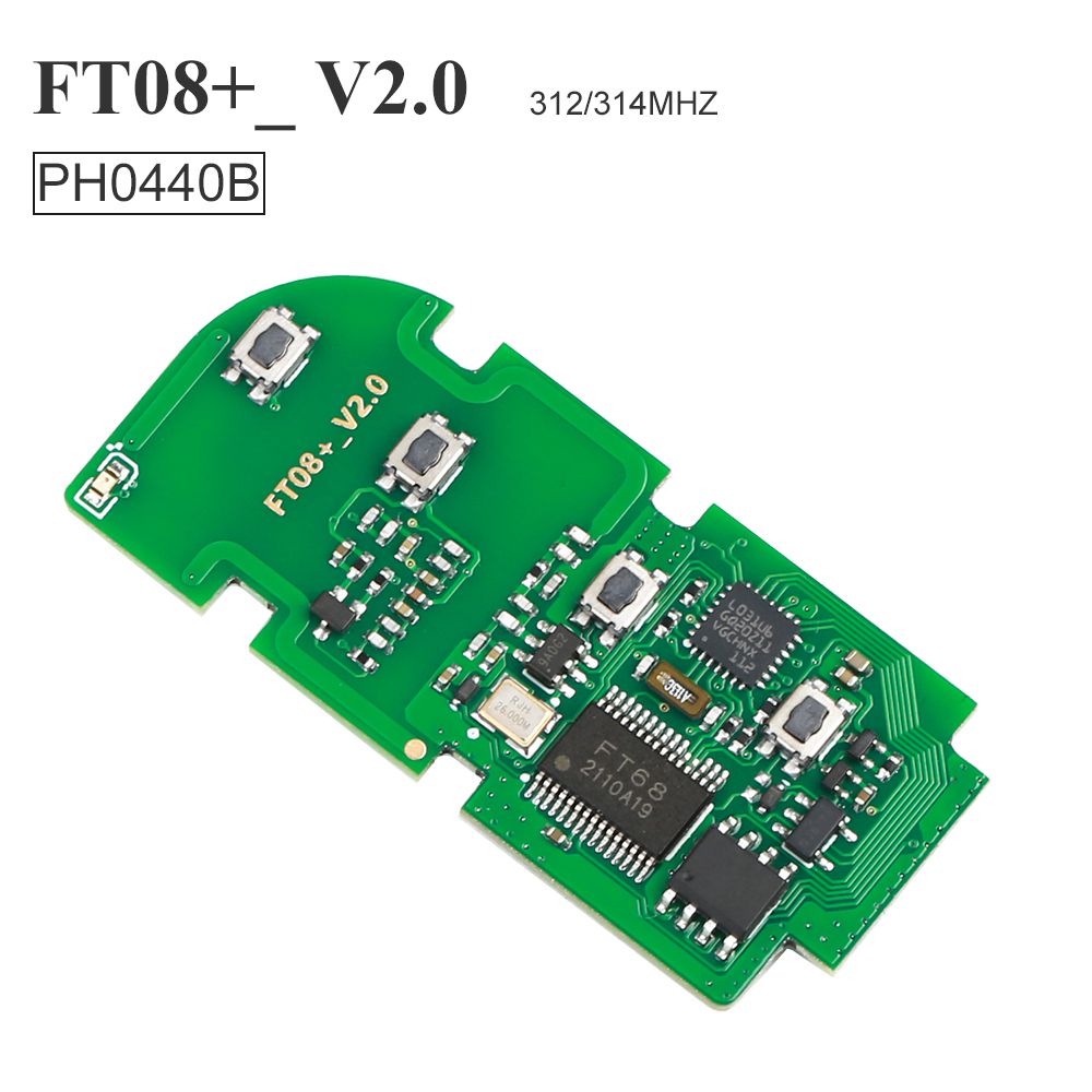 Lonsdor FT08 PH0440B FT08-H0440C 312/314Mhz 도요타 스마트 키 PCB 주파수 전환 가능한 업데이트