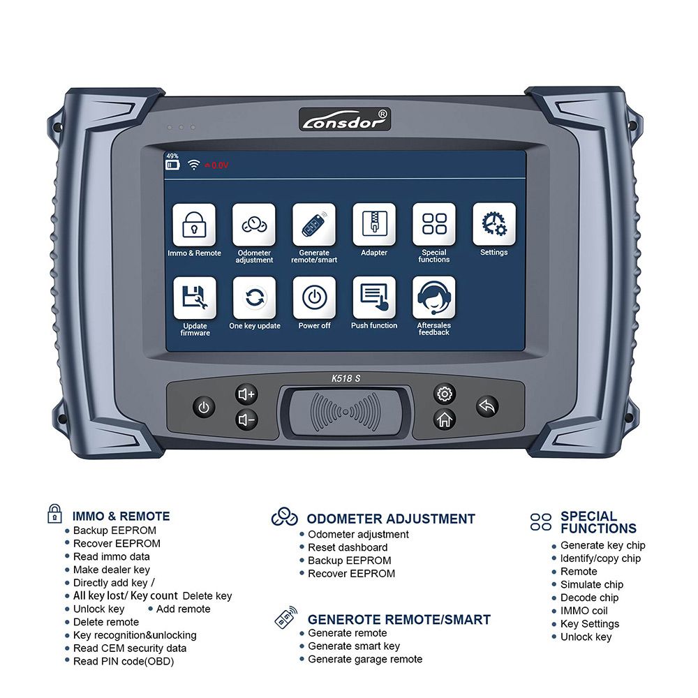 LONSDOR K518S Key Programmer 기본 버전 토큰 제한 없음 SKP1000 버전 전체 업데이트 지원