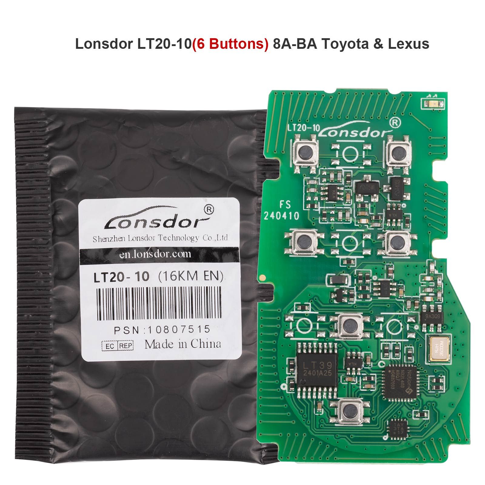 10pcs Lonsdor LT20 Series Toyota & Lexus Universal Smart Key All-in-One Board for K518/ KH100+ Series