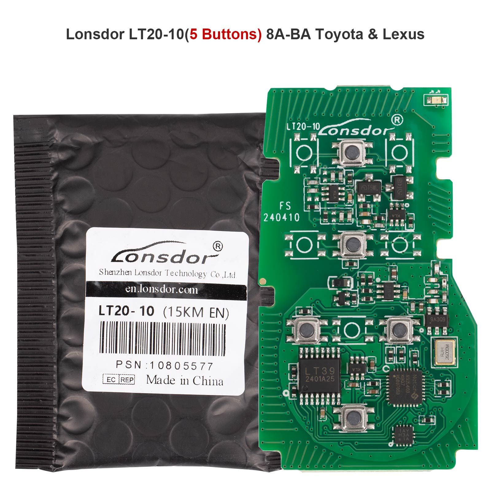 10pcs Lonsdor LT20 Series Toyota & Lexus Universal Smart Key All-in-One Board for K518/ KH100+ Series