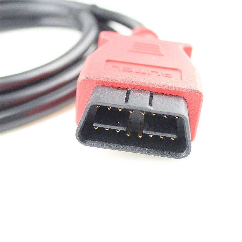 EXLUWOR Upgraded Main Test Cable Fit for Autel Scanner Tool maxisys MS905 MS906 906PRO 906CV DS808 MX808IM MS808 MS908 OBD2 16 Pin Splitter 1x Male to 2X Female Extension Cable 2 Rows of pins 