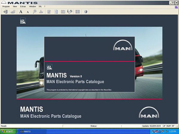 Man Heavy Duty (Mantis) 2015 작업장 정보 시스템 EPC 전자 부품 카탈로그 V5.9.1.85 무료 배송
