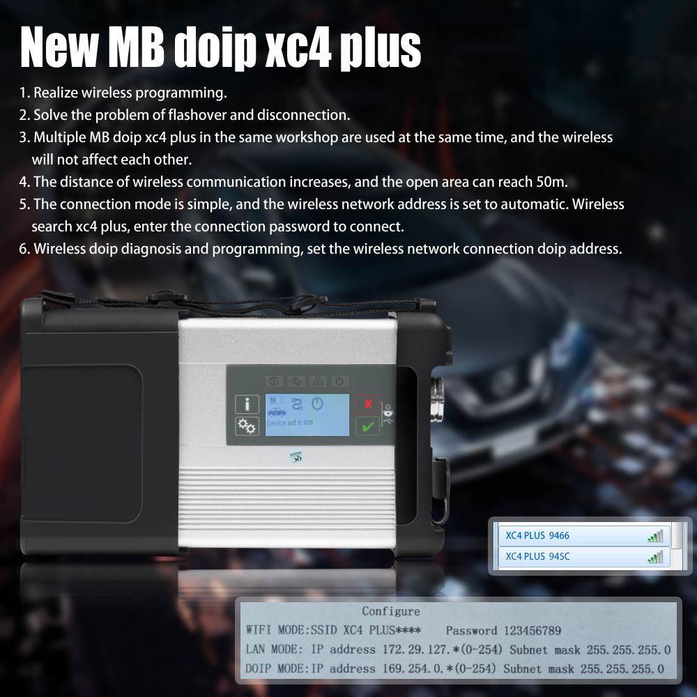 MB SD C5 Benz C5 Star Diagnosis WiFi para automóviles y camiones sin software en cajas de plástico