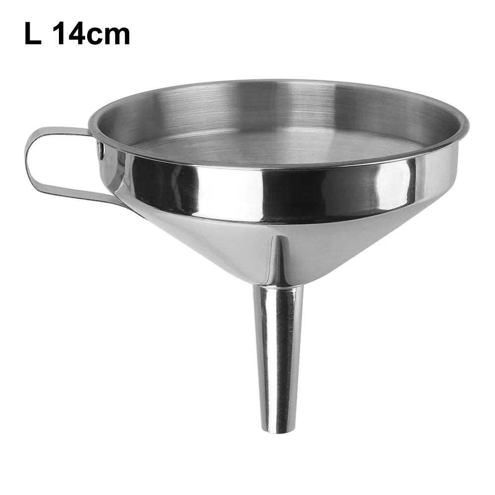 Metal Funnel For Canning Kitchen Tools Stainless Steel With Detachable Filter Wide Mouth Funnels Bar Wine Beer Oil Flask Funnel