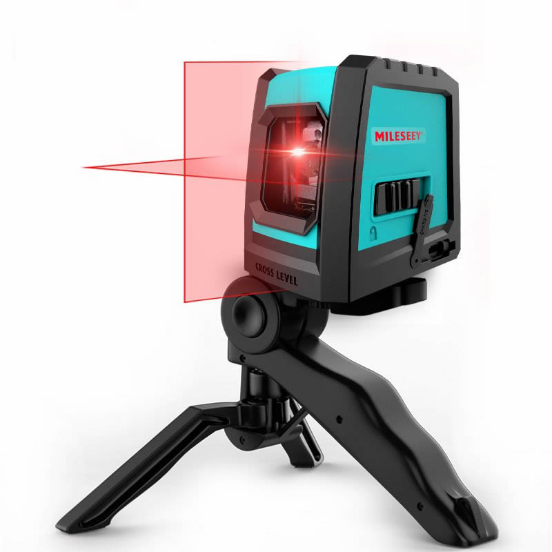 Mileseey Vertical & Horizontal 2 Lines Laser Leveler Professional Vertical Cross Laser Leveler with USB Charge and Tripod
