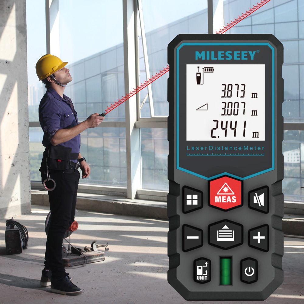 Mileseey 레이저 거리 측정기 전자 룰렛 레이저 디지털 테이프 거리 측정기 trena 지하철 레이저 거리 측정기 줄자