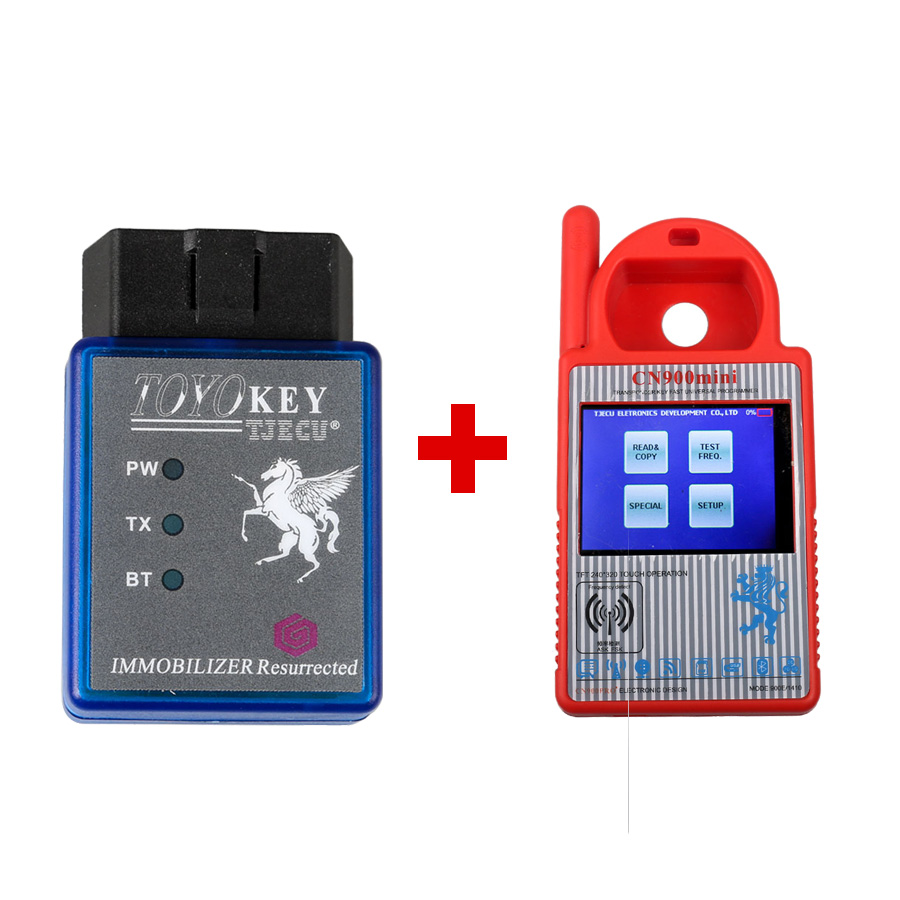 Mini cn900 transceptor Key Program + Toyo Key OBD II Key pro, adecuado para chips 4c 46 4D 48 g h, con 24 tokens