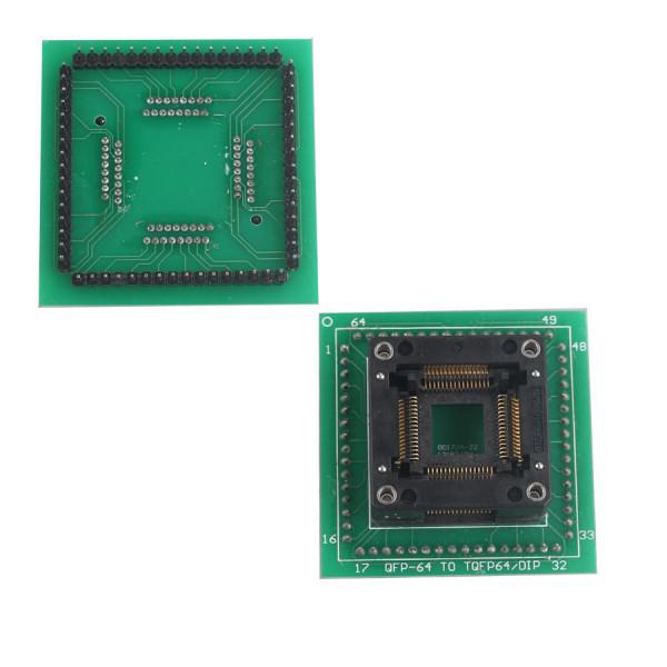 Adaptadores Motorola hc05 hc08 qfp64 para programadores ETL y xprog - m