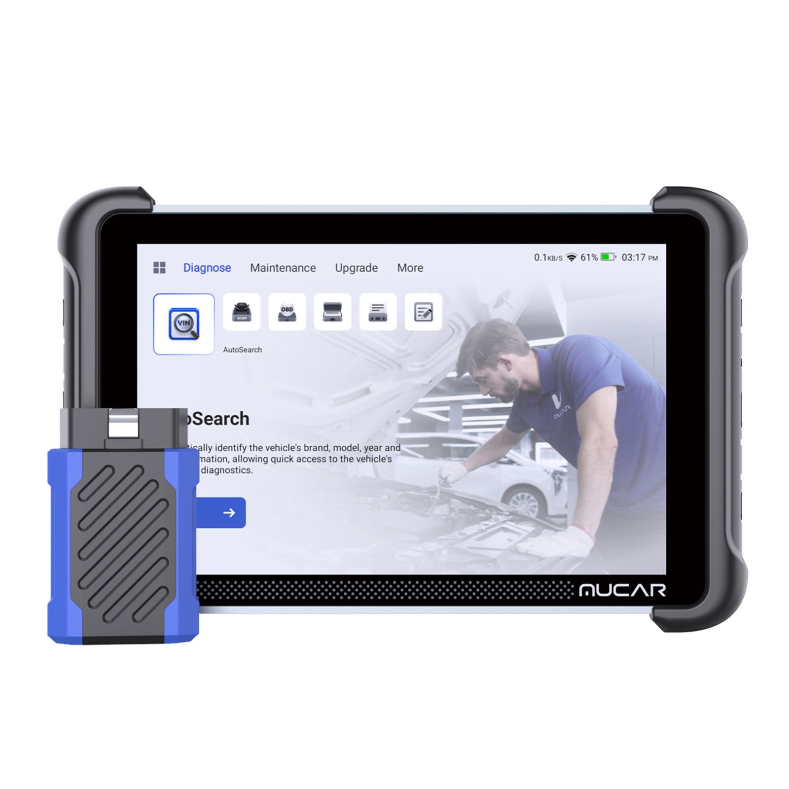 2026 MUCAR 892BT AI-Assisted Full System Diagnostics Bi-Directional Scan Tool Support ECU Coding, 35+ Services, FCA Autoauth, CANFD and DOIP
