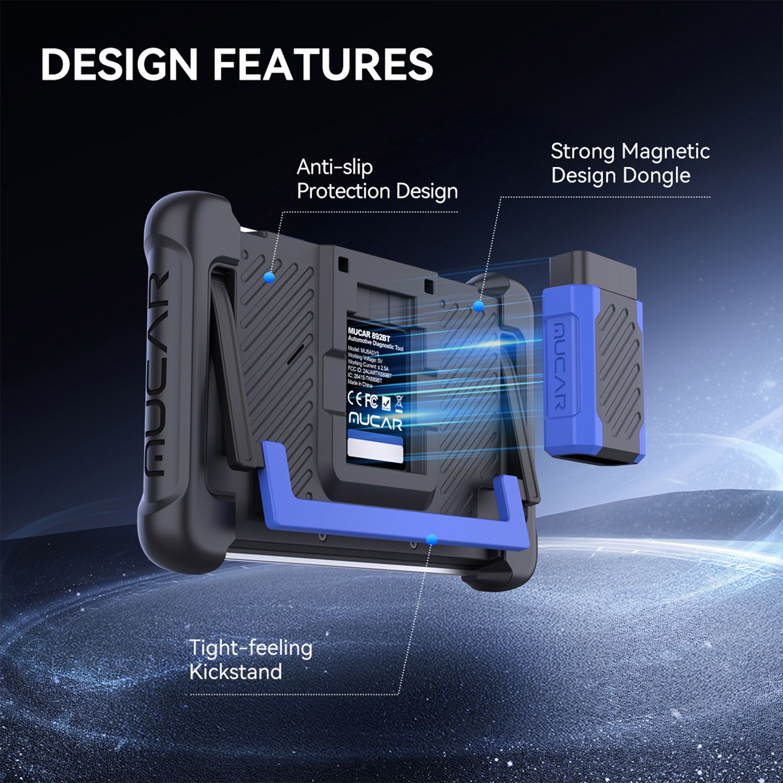 2026 MUCAR 892BT AI-Assisted Full System Diagnostics Bi-Directional Scan Tool Support ECU Coding, 35+ Services, FCA Autoauth, CANFD and DOIP
