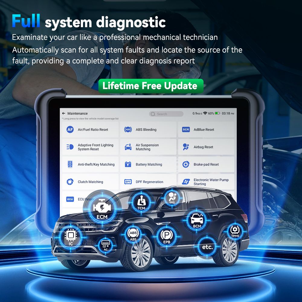 MUCAR 892BT PRO AI-Assisted Bluetooth Diagnostic Scanner Supports Topology Mapping, CANFD & DOIP & J2534, 35 Resets, ECU Coding, Upgrade of 892BT