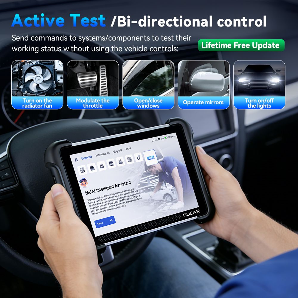 MUCAR 892BT PRO AI-Assisted Bluetooth Diagnostic Scanner Supports Topology Mapping, CANFD & DOIP & J2534, 35 Resets, ECU Coding, Upgrade of 892BT