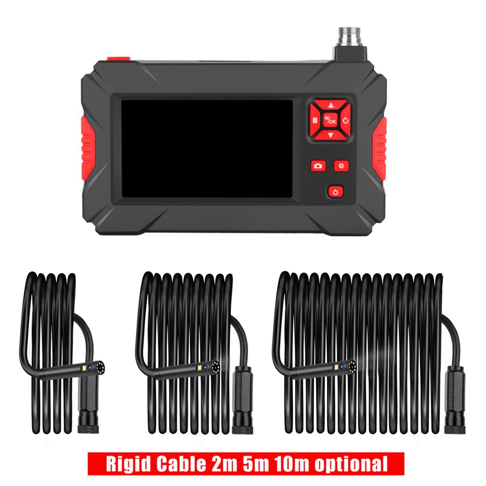 Nueva Cámara de alta definición de endoscopio industrial de doble lente 1080p Cámara de detección de tuberías de endoscopio, equipada con cable duro de 4,3 pulgadas