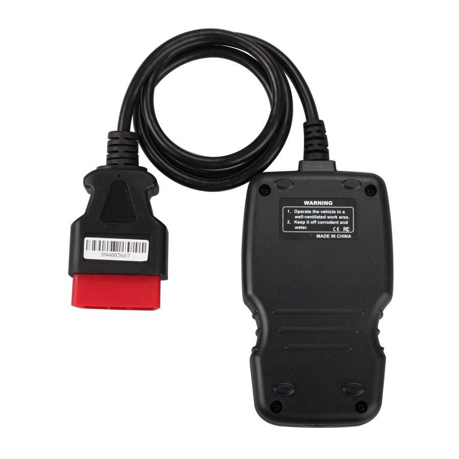 새로운 OM123 OBD2 EOBD CAN 핸드헬드 엔진 코드 리더기 다국어(블랙)