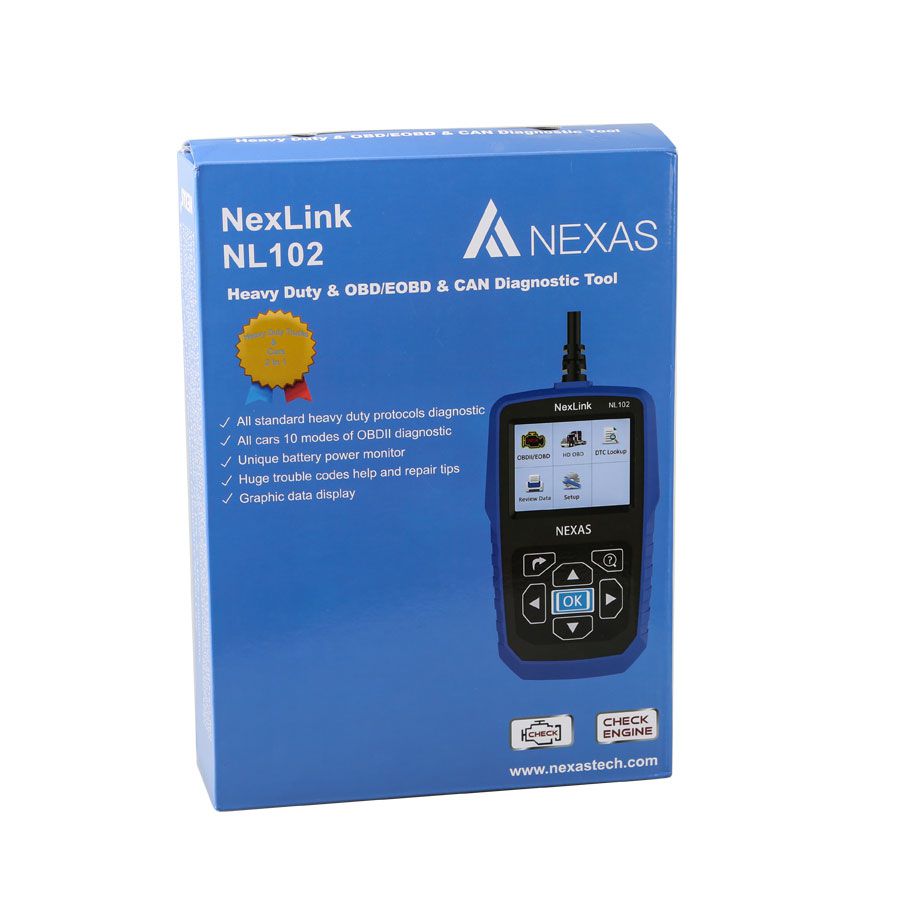Nexlink nl102 herramientas de diagnóstico pesadas y OBD / eobd + can