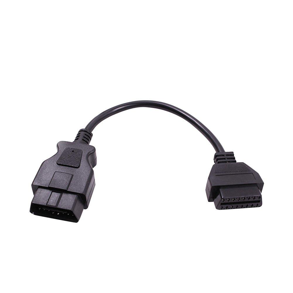 16-Pin OBD 2 OBDII Male to Female Extension Cable 30cm 