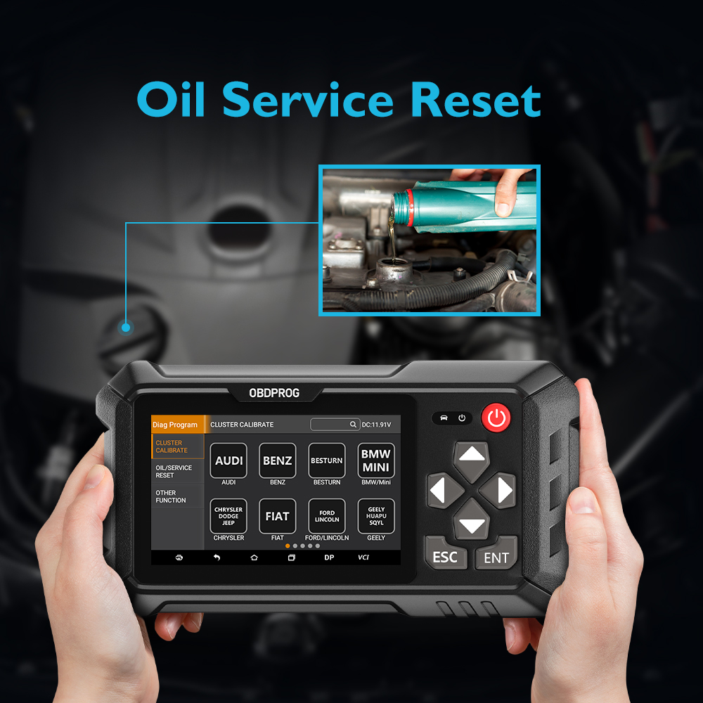 Versión básica del obdprog m500 componentes de herramientas de corrección de Odómetro profesional calibración de componentes de herramientas de diagnóstico automotriz obd2 ajuste de reinicio de aceite