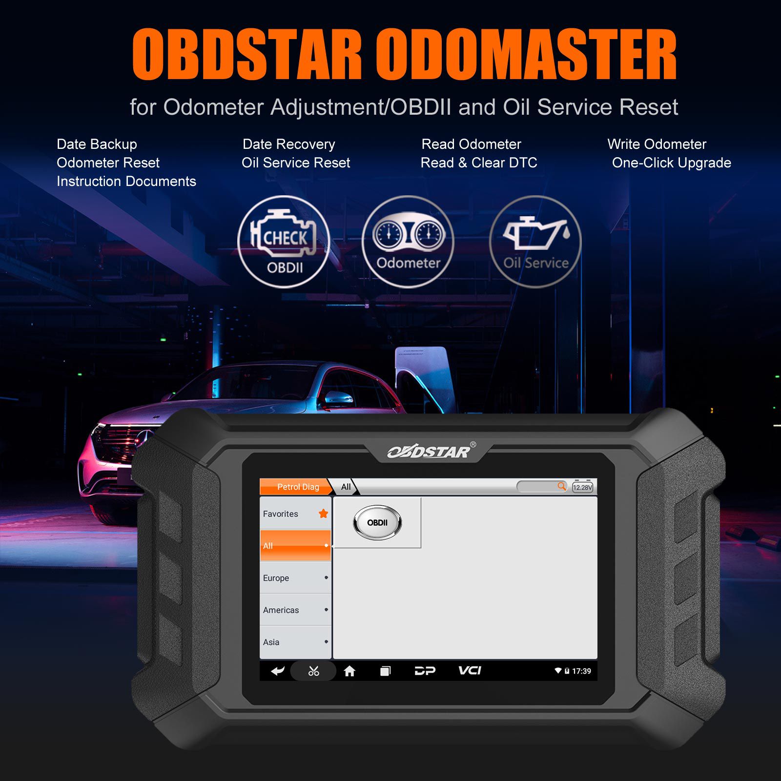 La versión completa del software de reinicio de airbag obdstar odo Master autoriza los adaptadores plus P004 y los cables de salto