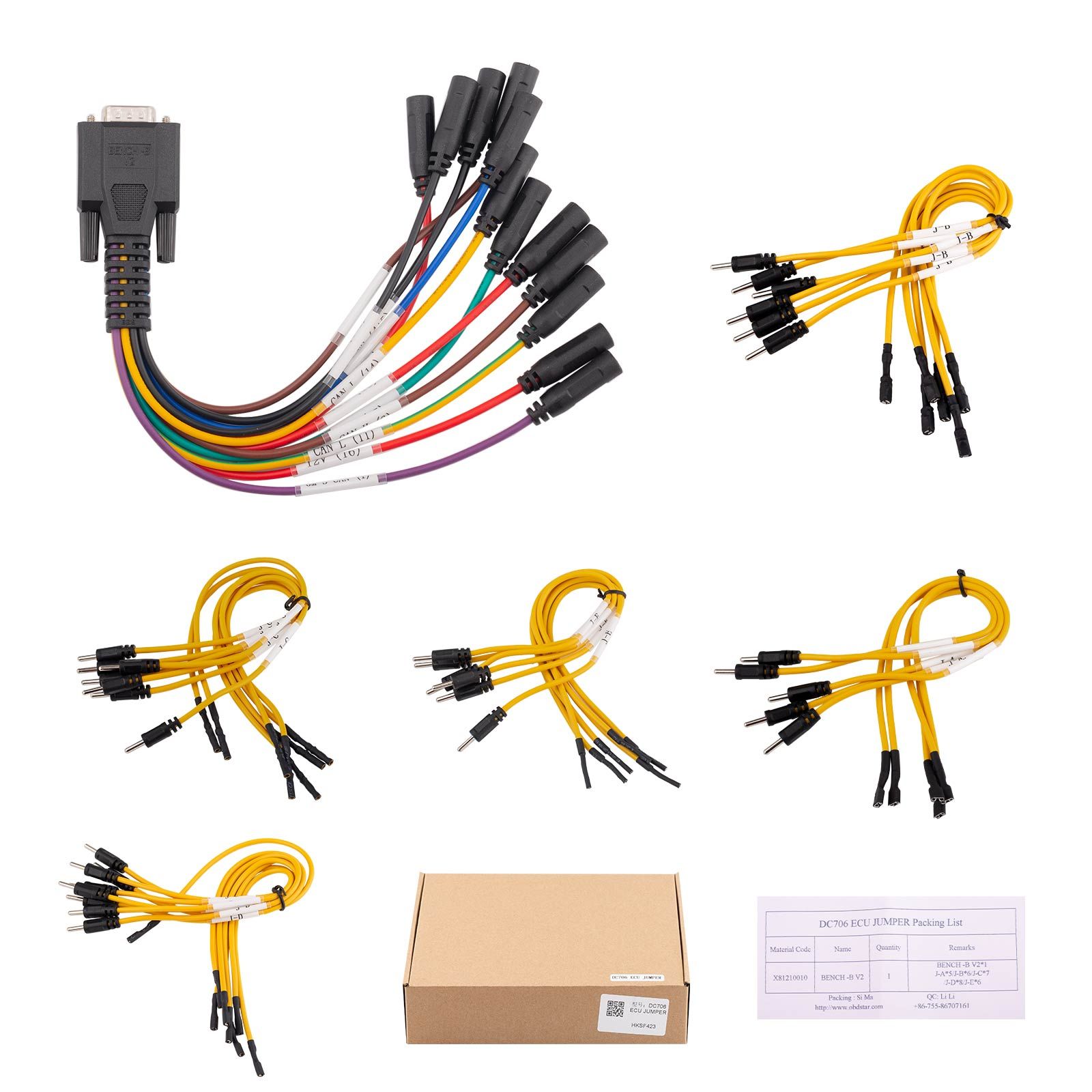 OBDSTAR DC706 P004 ECU Cloning Jumpers BENCH-B V2 Cable Set