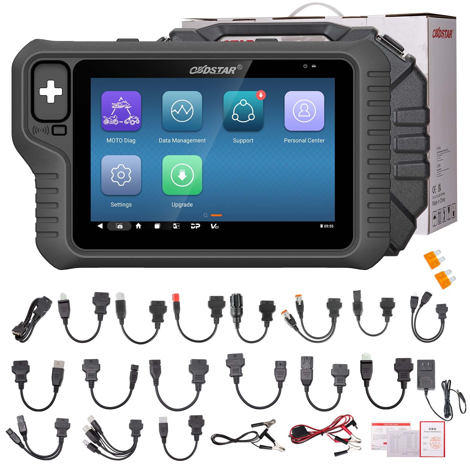 2025 OBDSTAR MotoMaster Full Version Support MOTO Diag + Marine Diag + E-MOTO Diag + IMMO + Cluster Recalibration + ECU Flasher + Make Key