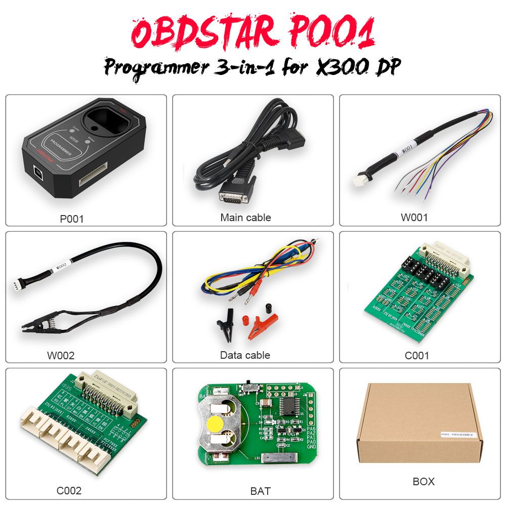 OBDSTAR P001 Programmer RFID & Renew Key & EEPROM Functions 3 in 1 Work with OBDSTAR X300 DP Master 