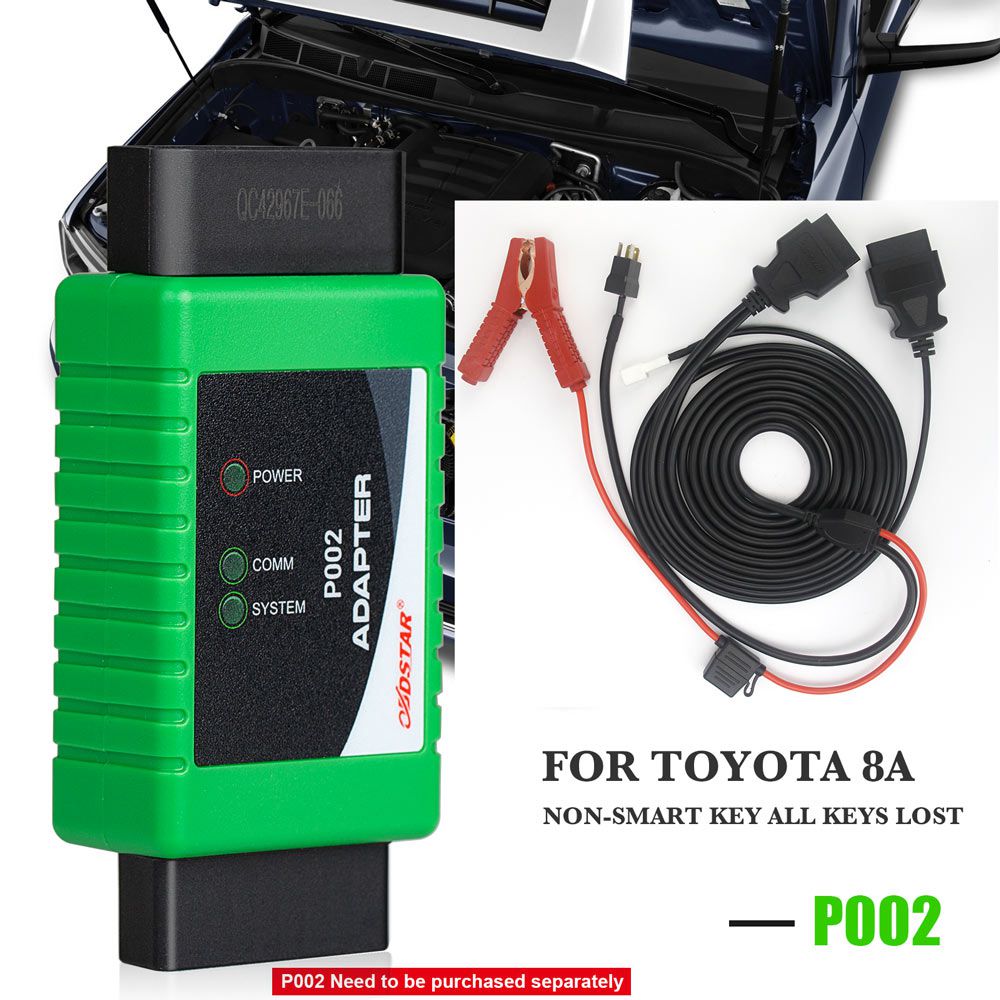 Obdstar Toyota - 1 + Toyota - 2 + 8a adaptadores de pérdida de llave completa para X300 DP Plus y pro4