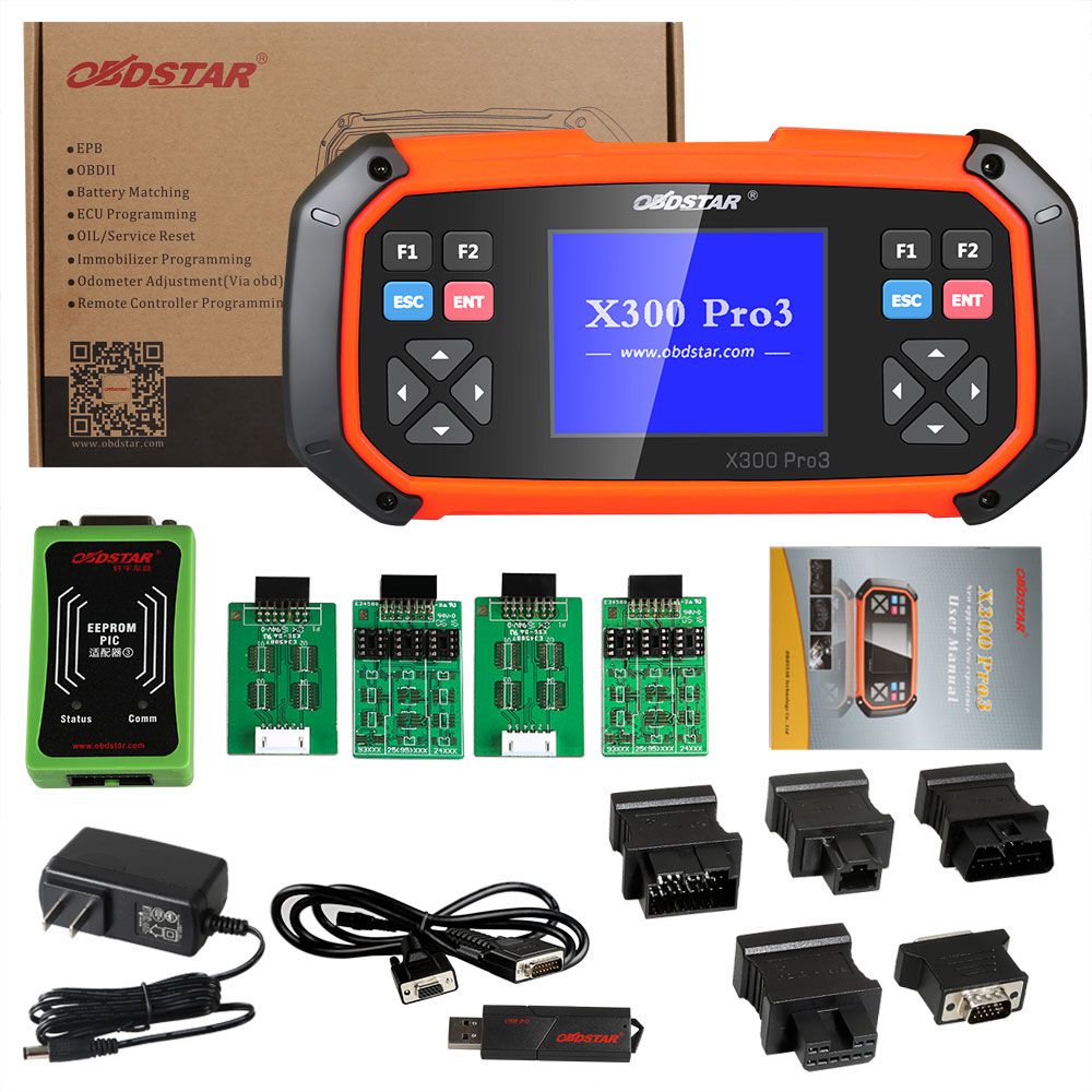 OBDSTAR X300 PRO3 키 본체, 도난 방지 모듈 + 이정표 조정 + EEPROM/PIC+OBDII