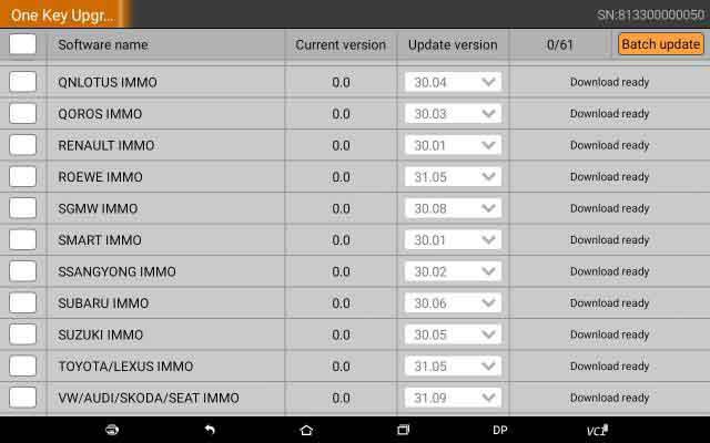 Actualización con un solo clic del obdstar X300 DP pad