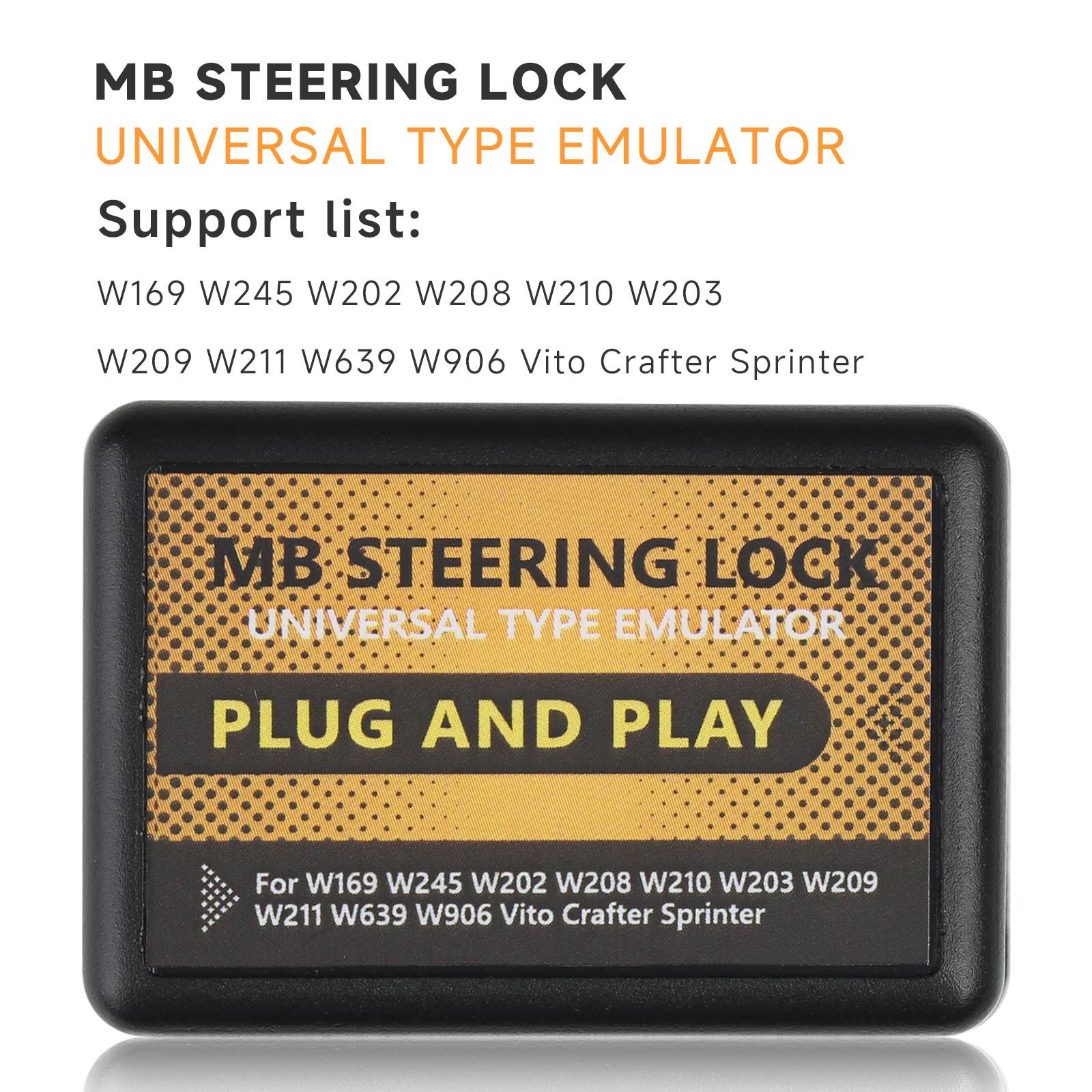 OEM Universal Steering Lock Emulator for Mercedes-Benz W169 W245 W202 W208 W210 W203 W209 W211 W639 W906 Plug and Play