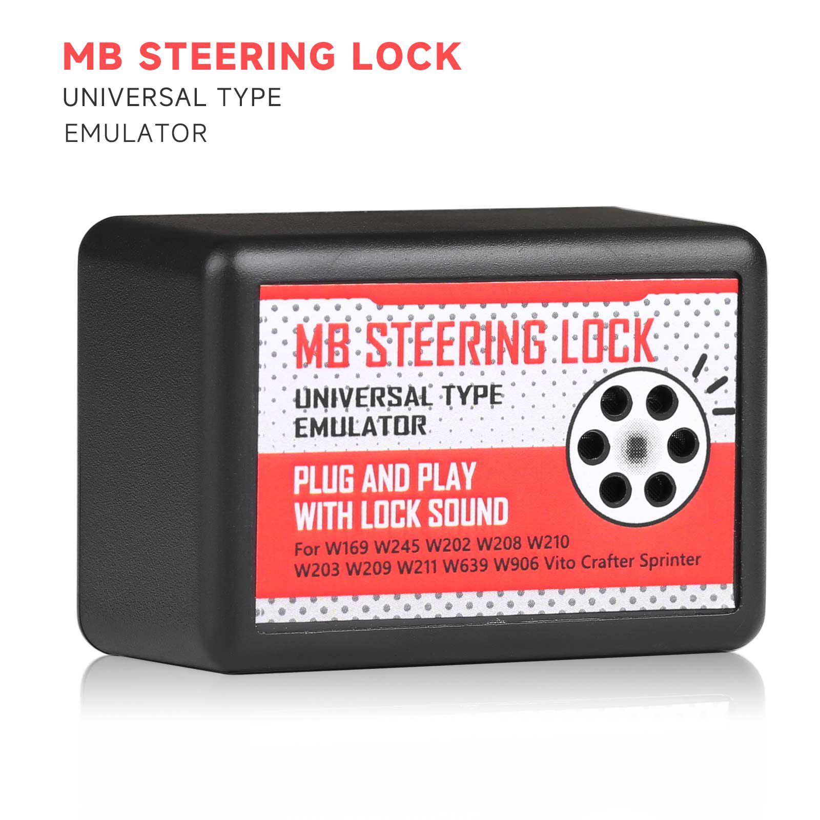 OEM Universal Steering Lock Emulator for Mercedes-Benz W169 W245 W202 W208 W210 W203 W209 W211 W639 W906 Plug and Play With Lock Sound