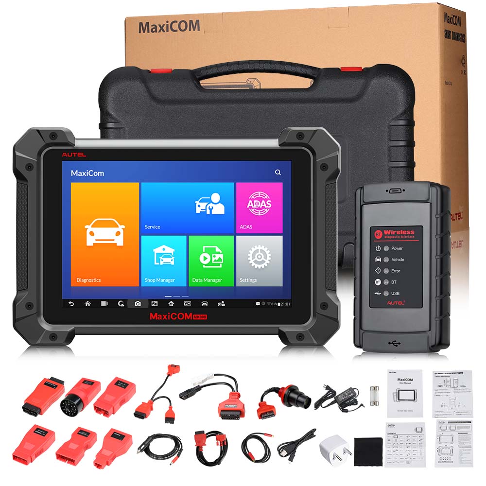 100% 오리지널 Autel MaxiCOM MK908 전체 시스템 진단 도구 지원 ECU/키 코드 획득 무료 Autel Max iAP AP200H