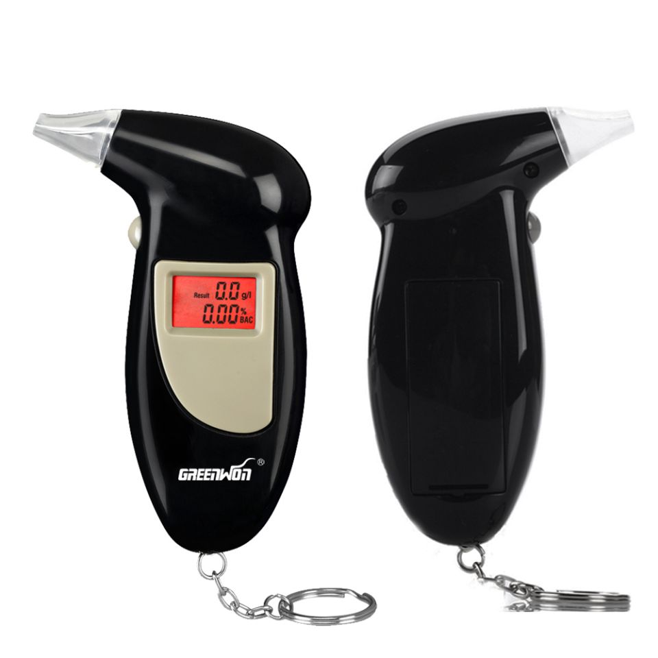 전문 안전 LED 디스플레이 드라이 알코올 측정기 음주 운전 측정 휴대용 알코올 측정기 열쇠고리 알코올 측정기