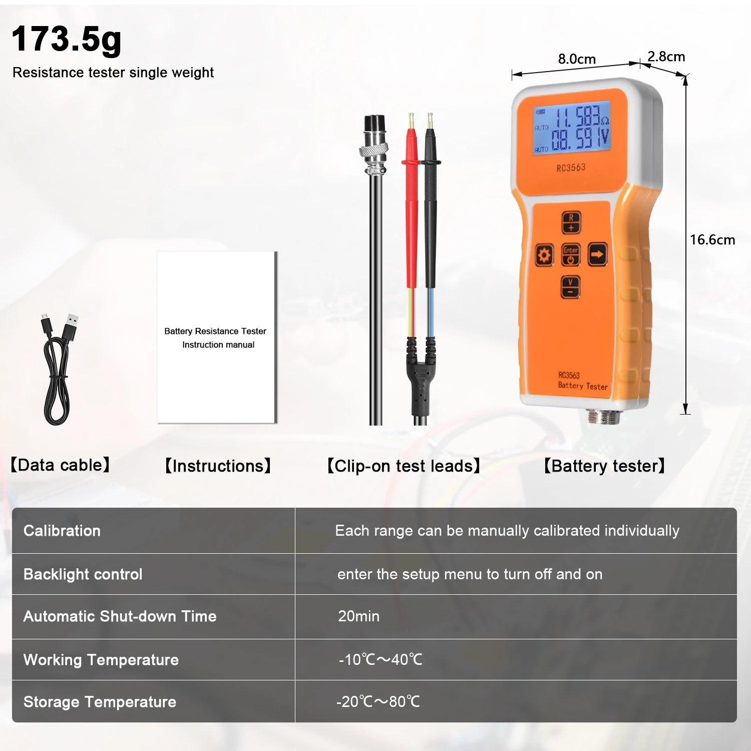 Portable Battery Internal Resistance Tester