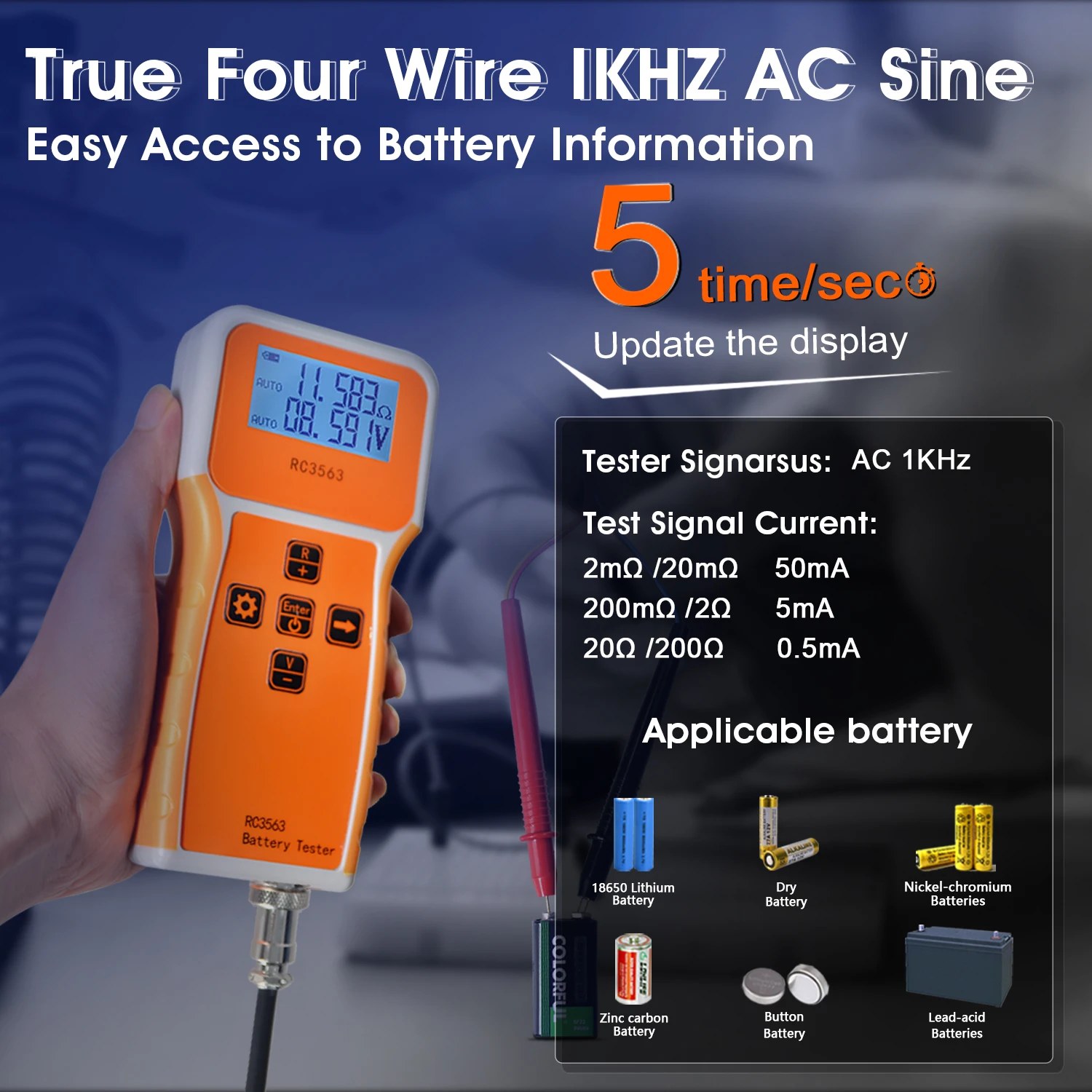 Portable Battery Internal Resistance Tester