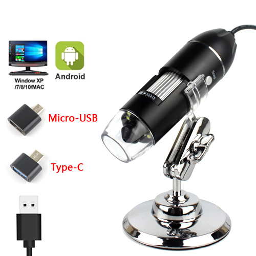 2MP 1000X 8 LED USB Microscope Digital-Mikroskop Endoskop Lupe Kamera+Lift Stand 