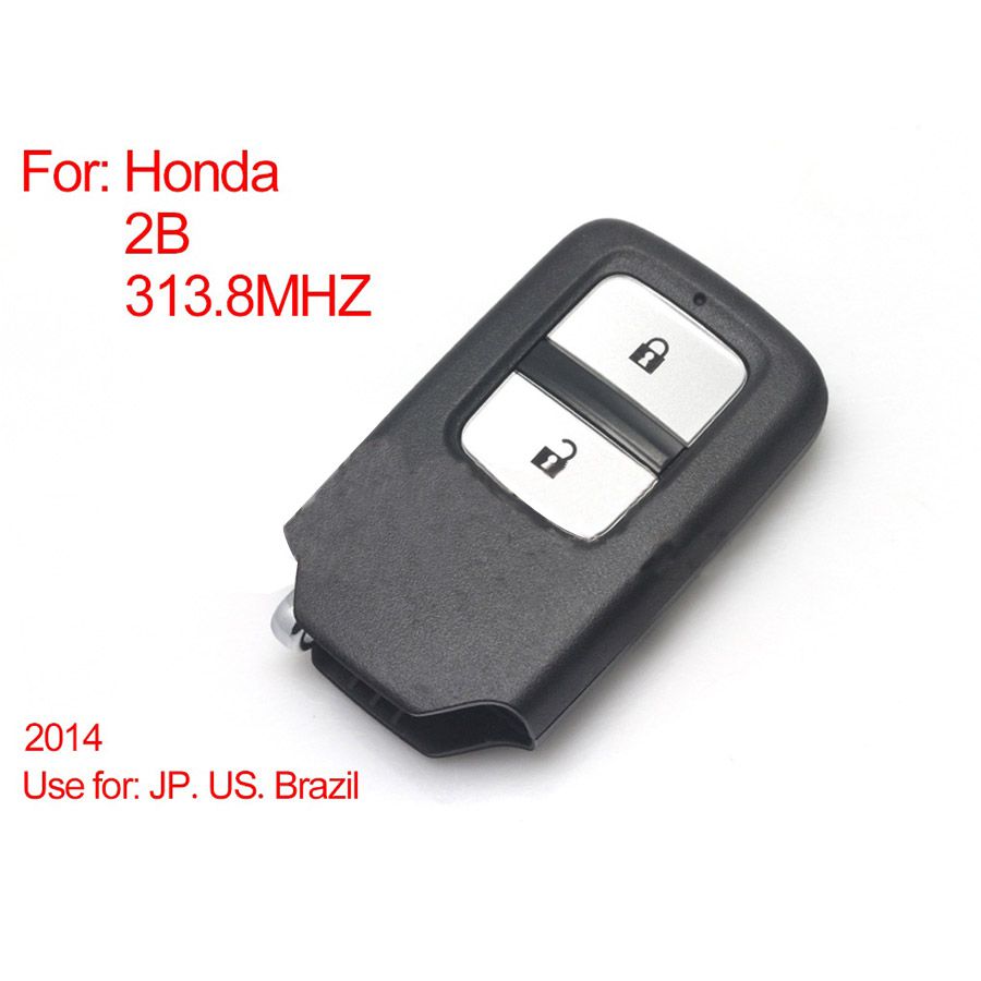 Remote Control Key 2Buttons 313.8MHZ (Black) for Honda Intelligent